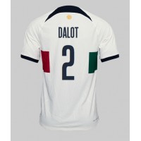 Echipament fotbal Portugalia Diogo Dalot #2 Tricou Deplasare Mondial 2022 maneca scurta